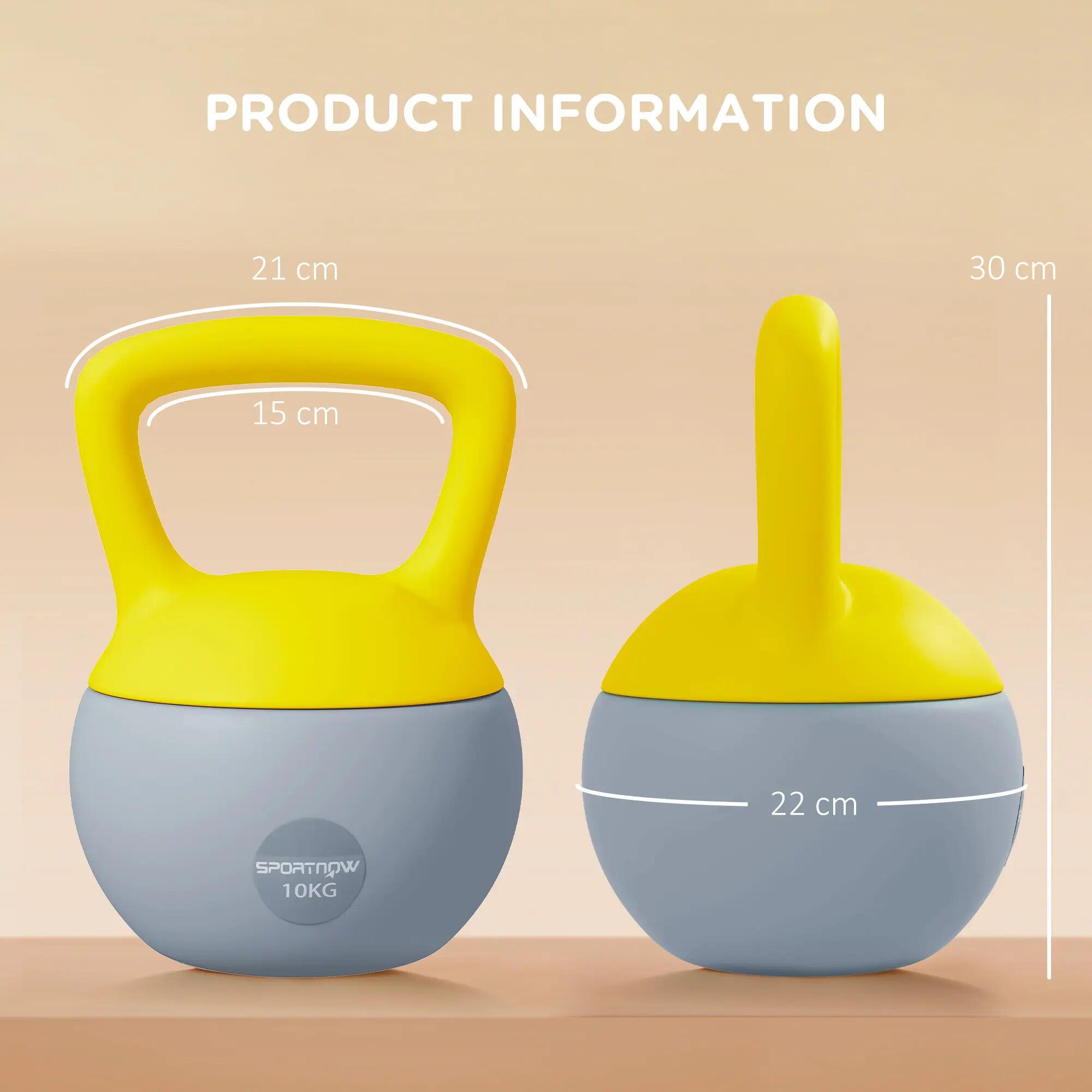 Kettlebell 10 Kg - prise ergonomique - PVC 3/5