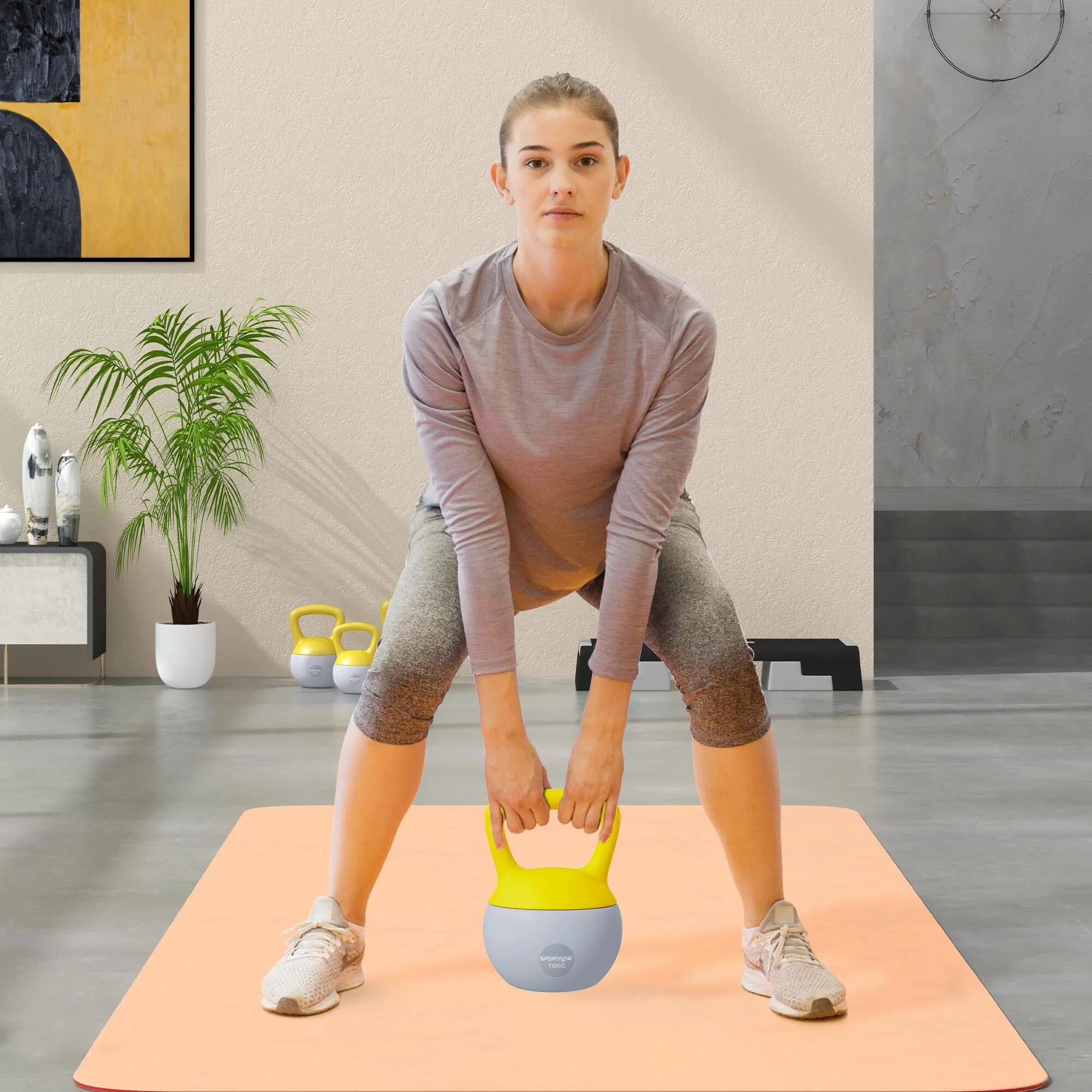 Kettlebell 10 Kg - prise ergonomique - PVC 2/5