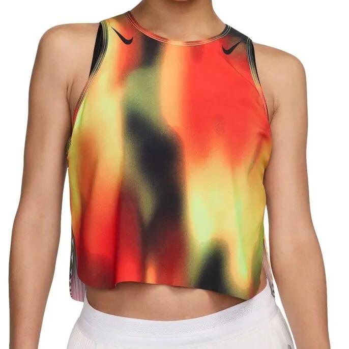 Nike Dri-Fit ADV Aeroswift Crop Tank Red Yellow Black