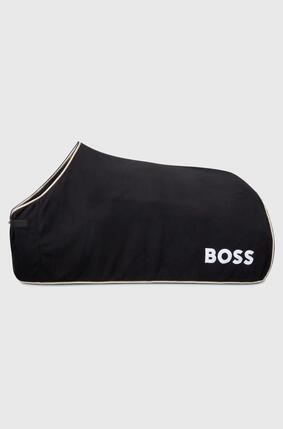 Boss Equestrian Fleece Signature Deken Core Zwart -