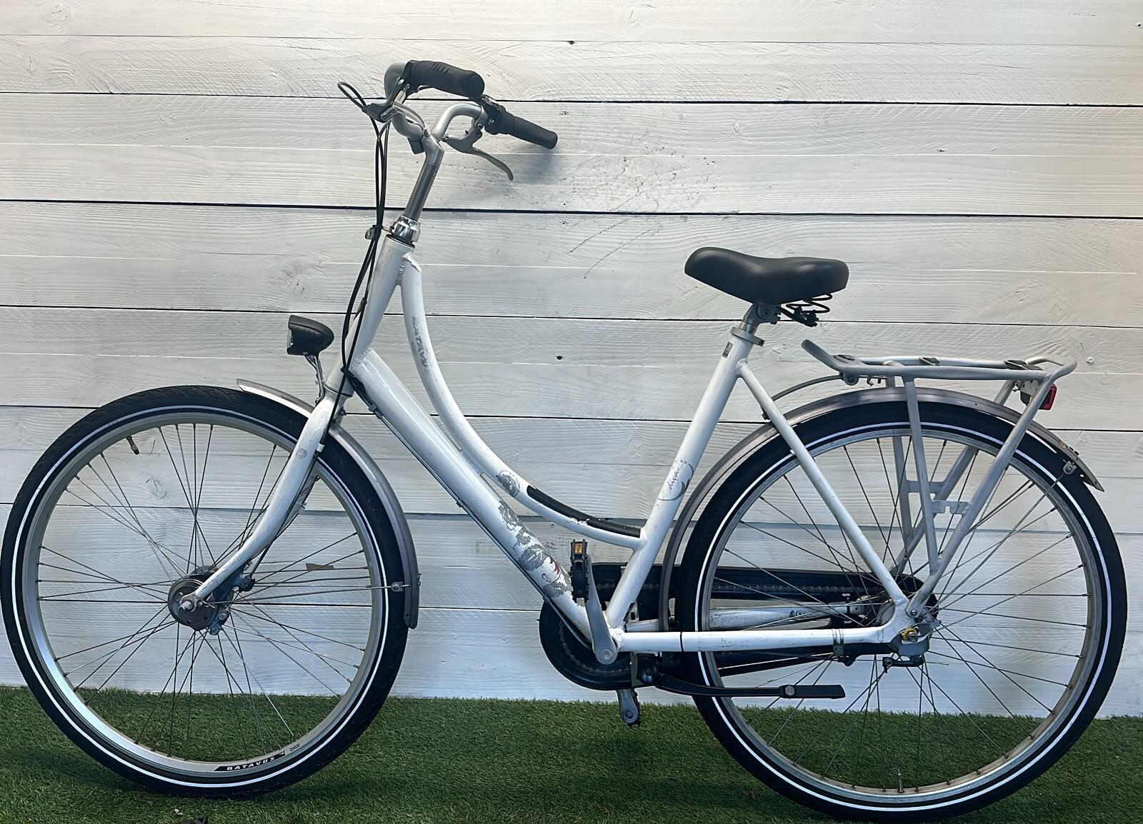 Batavus dames stadsfiets, 56 cm, wit 3/3