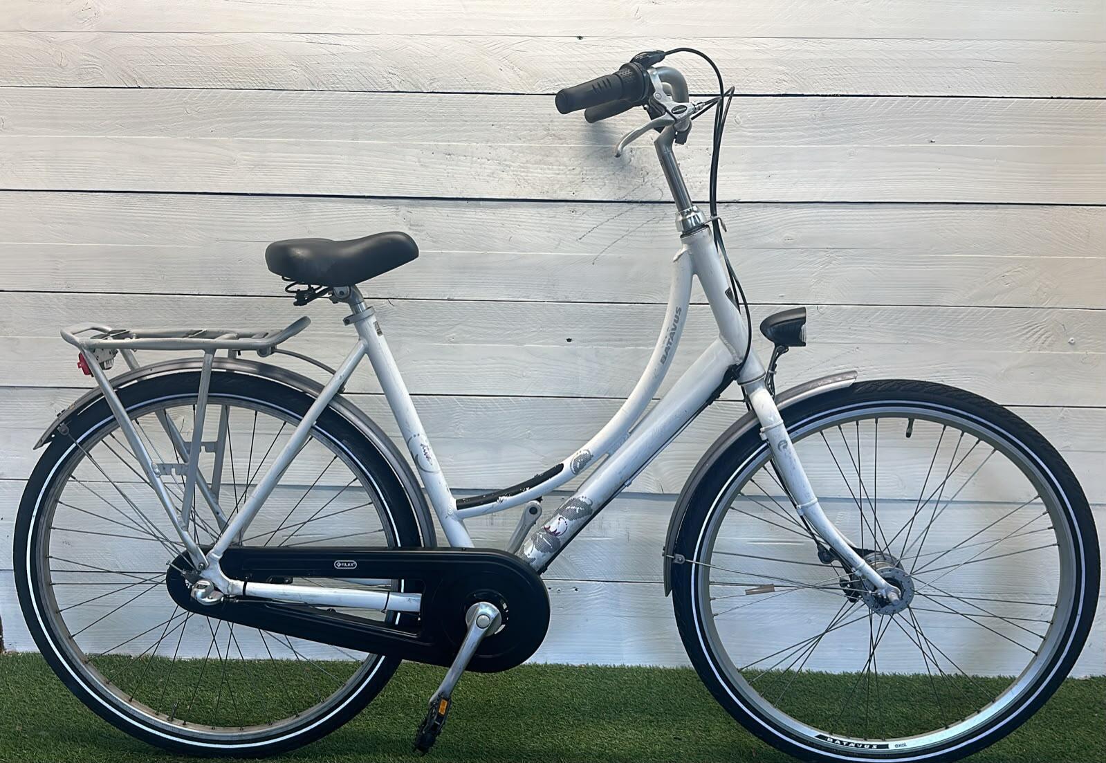 Batavus dames stadsfiets, 56 cm, wit 2/3