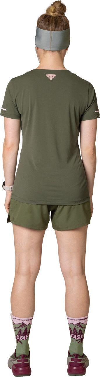 T-Shirt Running Dynafit Alpine Kaki Femme 3/3