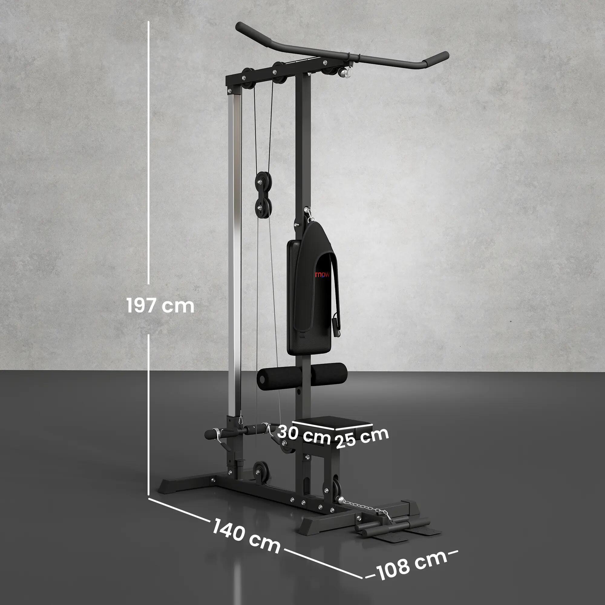 Station de musculation pour tirage poitrine lat pulldown machine réglable 3/5