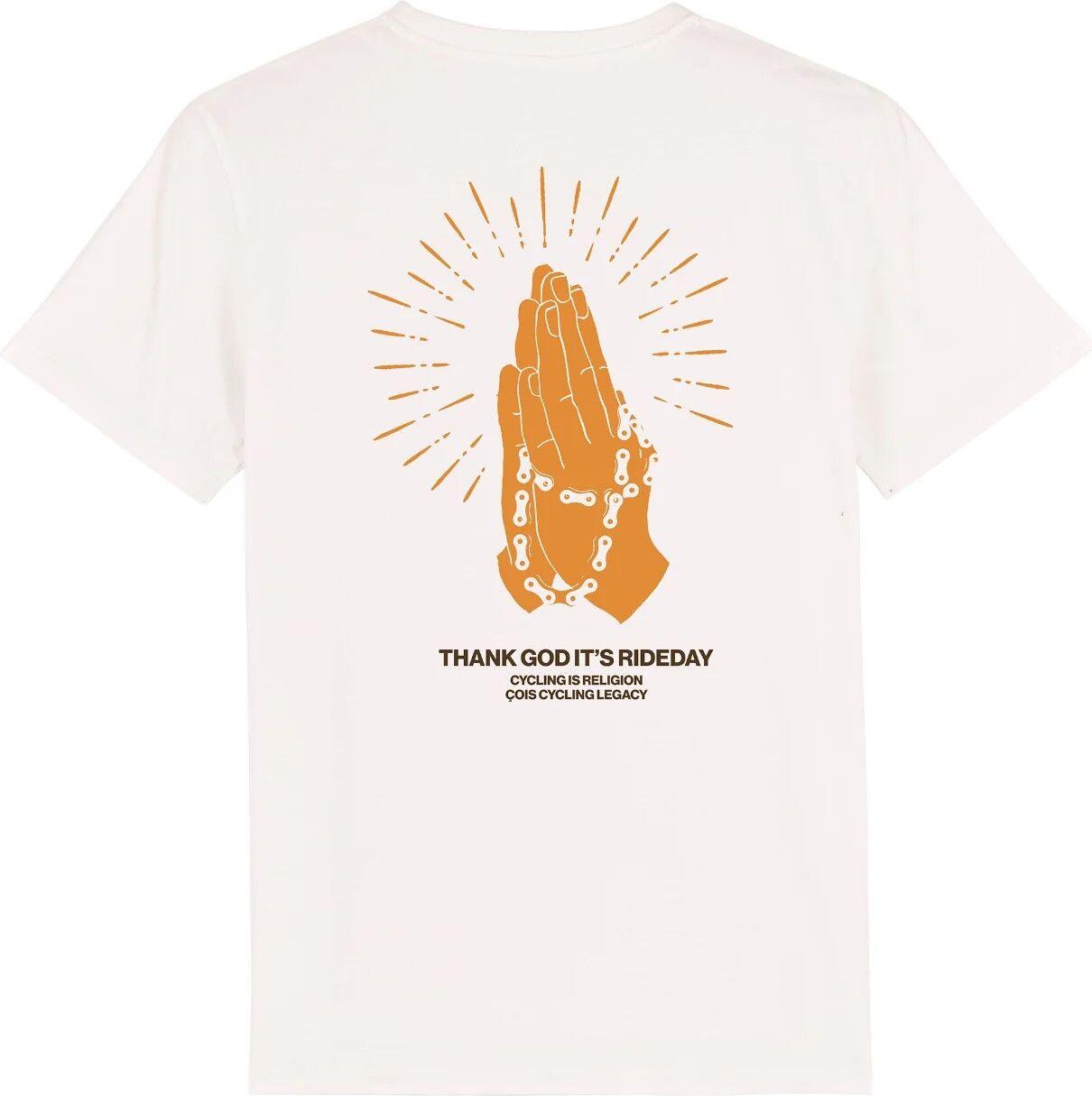 T-Shirt Unisexe Çois 'Cycling is Religion' Blanc 2/3