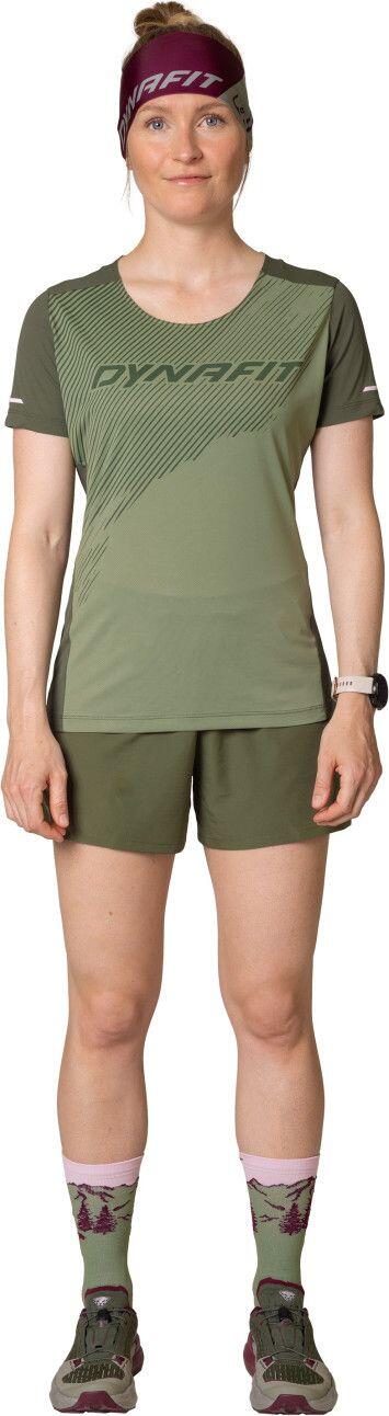 T-Shirt Running Dynafit Alpine Kaki Femme 2/3