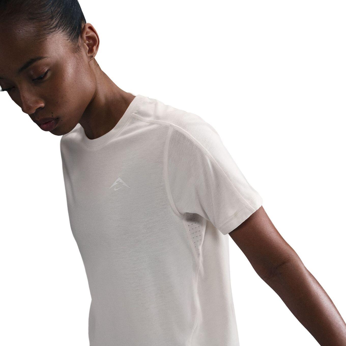 Nike Dri-Fit Trail Kurzarm Trikot Weiß Damen 3/6