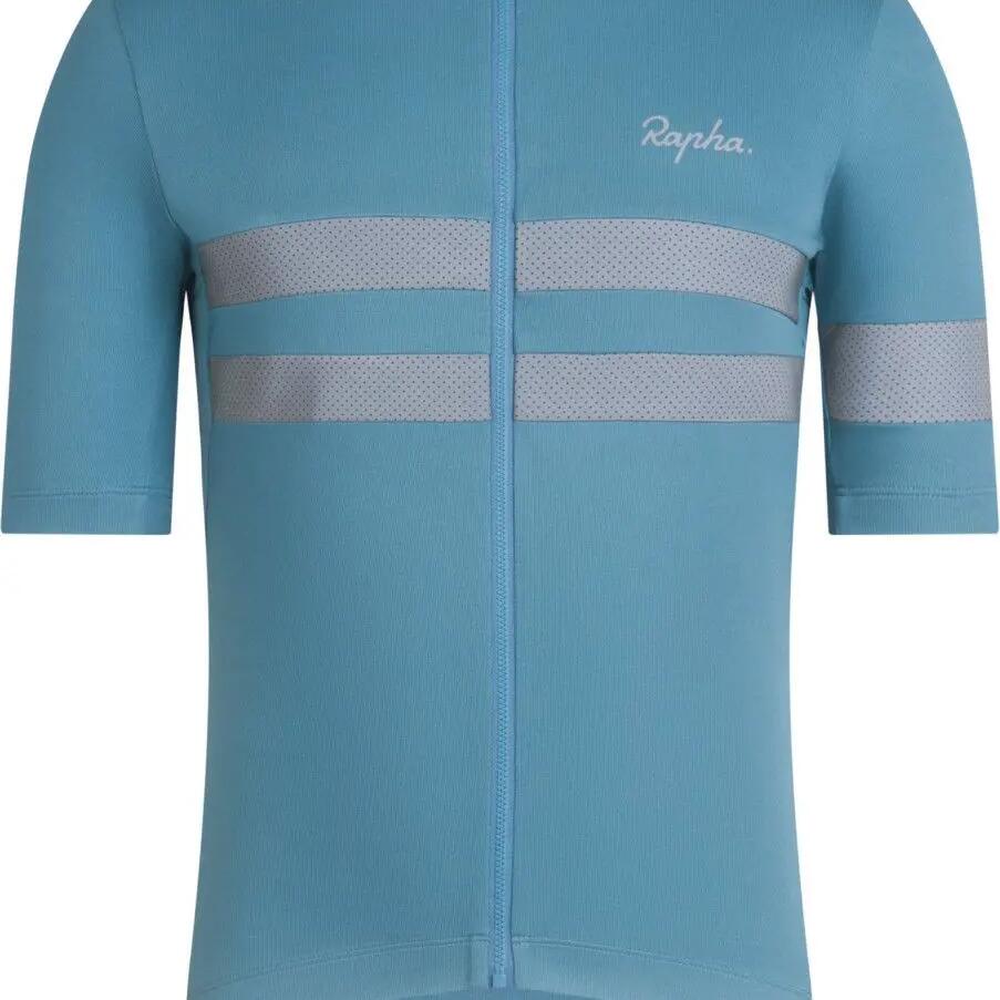 Maillot Manches Courtes Rapha Brevet Bleu/Gris