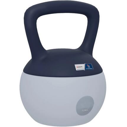 Kettlebell 10 Kg collaboration Aosom.fr x FFHandball gris jaune