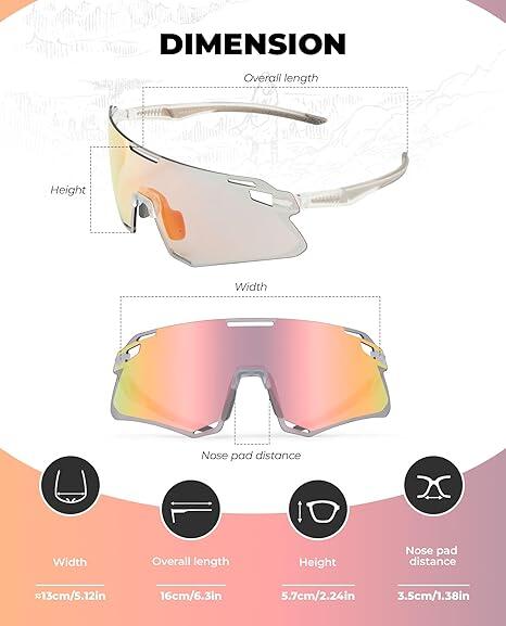 ROCKBROS Fahrradbrille Photochrom Sportsonnenbrille UV400 2/6