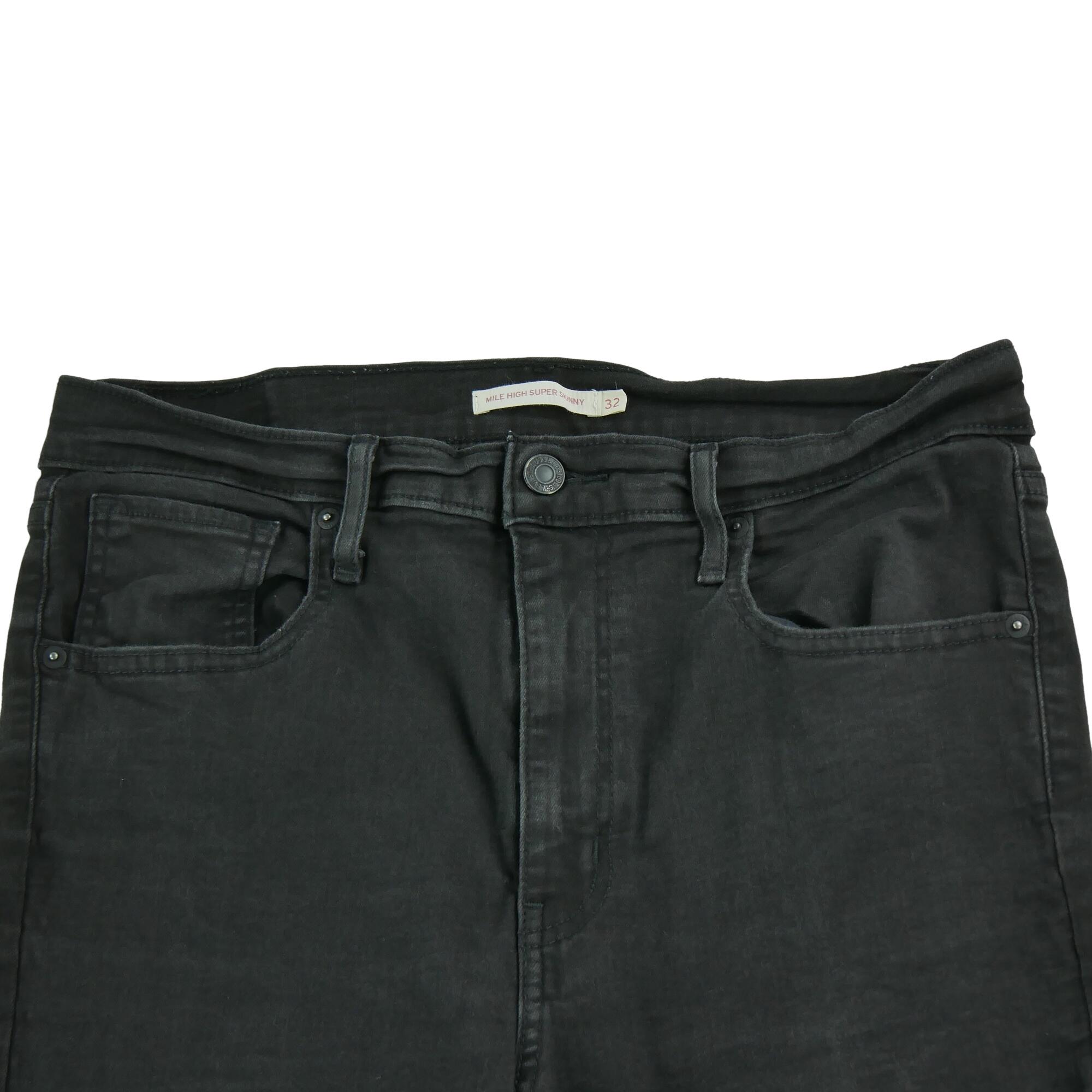 Tweedehands - Levi Strauss dames jeans Mile High super skinny zwart - Als nieuw 3/7