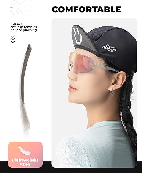 ROCKBROS Fahrradbrille Photochrom Sportsonnenbrille UV400 5/6