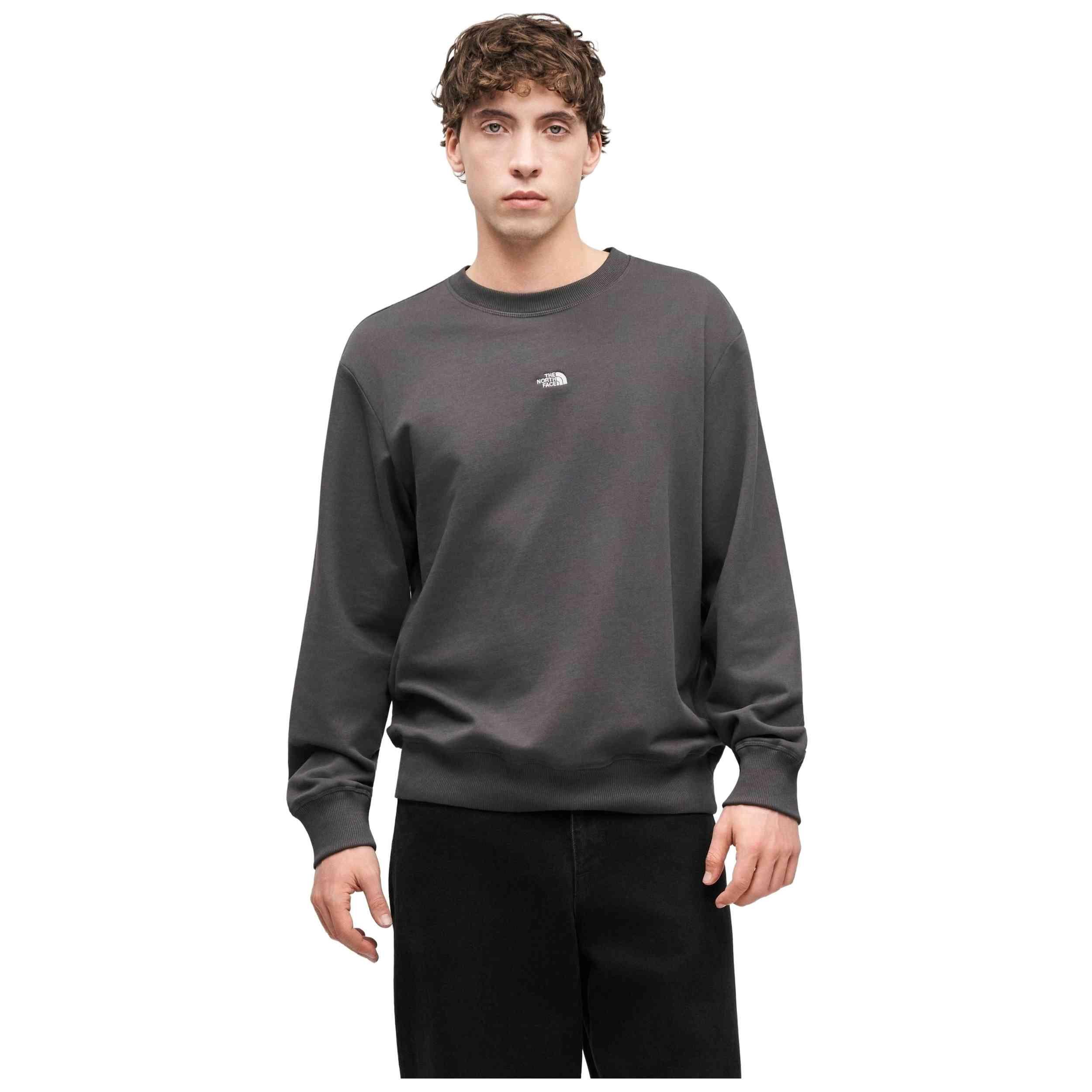 Sweat The north face modèle U ESSENTIAL LIGHT RELAXED CREW ANTHRACITE pour homme 3/3