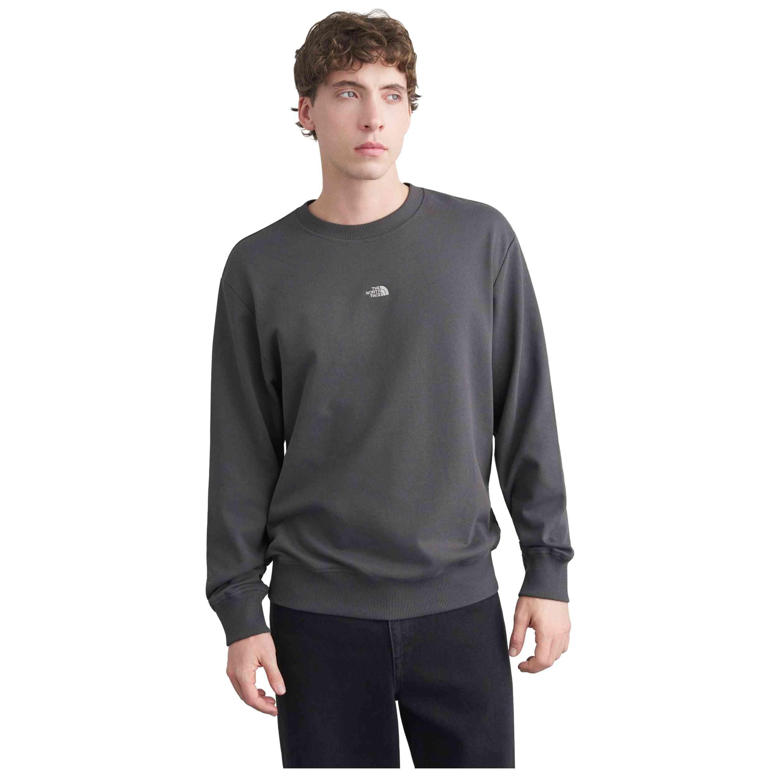 Sweat The north face modèle U ESSENTIAL LIGHT RELAXED CREW ANTHRACITE pour homme 1/3
