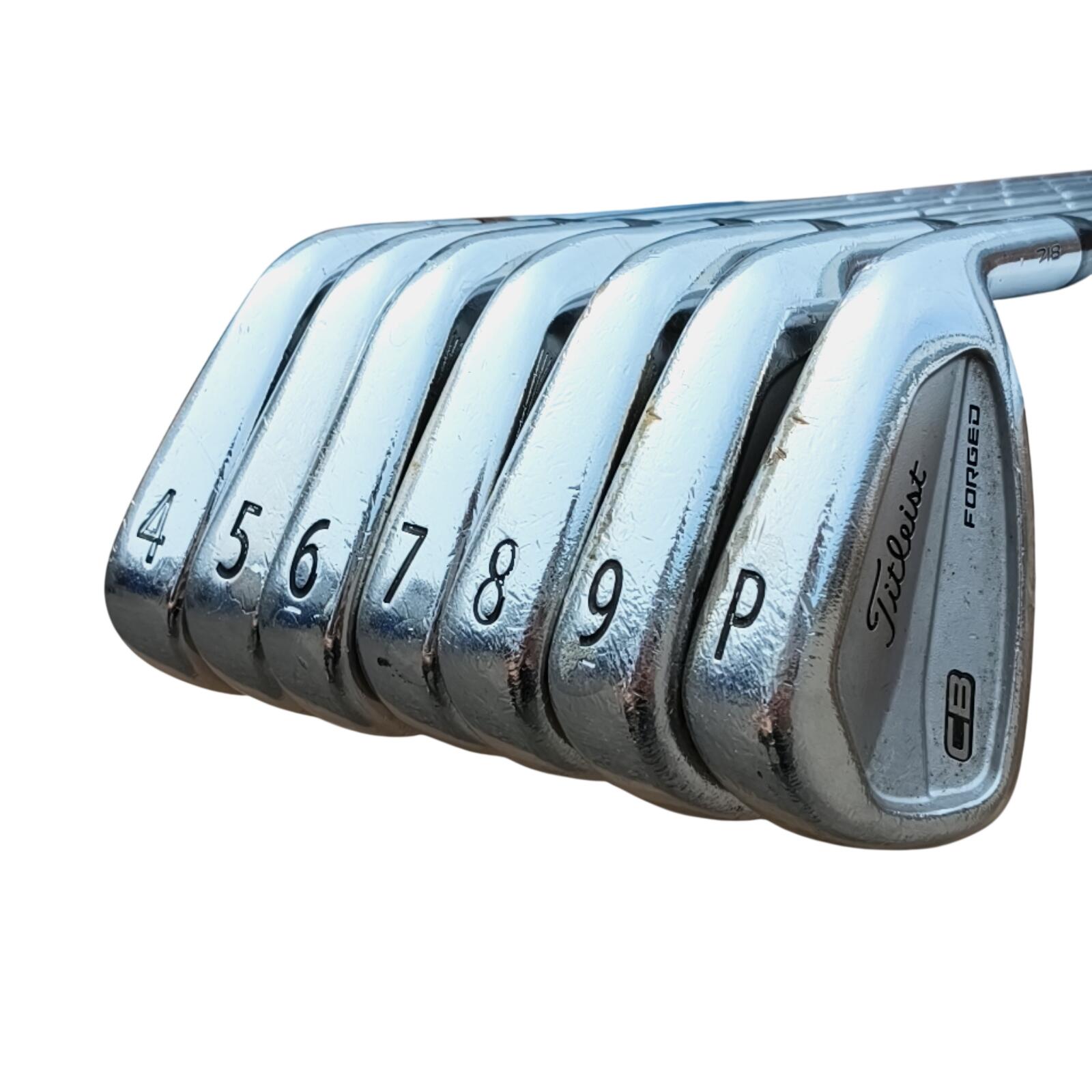 Titleist CB Forged 718 IJzerset / 4-PW / Flex X-Stiff / Staal 3/7