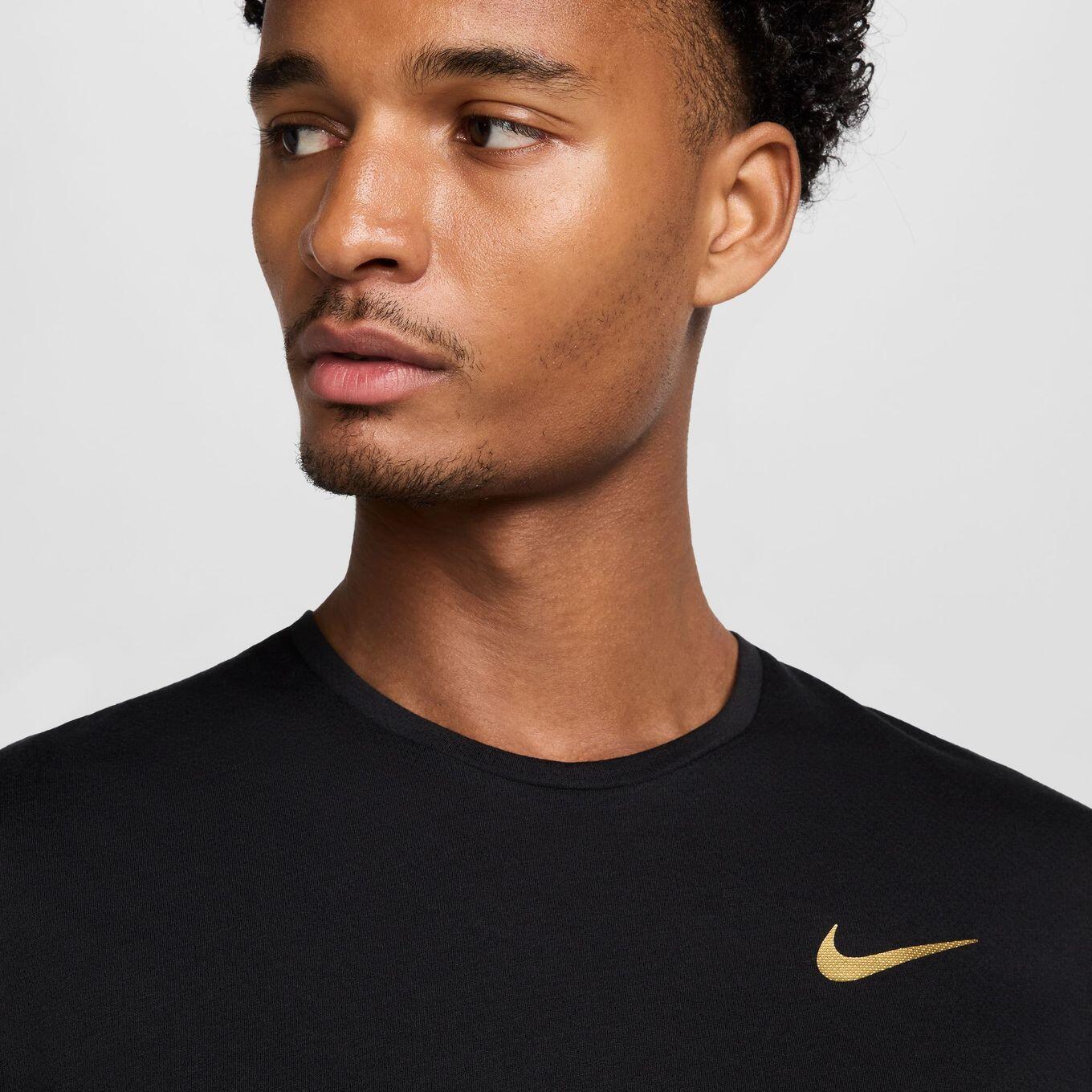 Nike x Jakob Heren Trui Zwart/Goud met korte mouwen 3/7