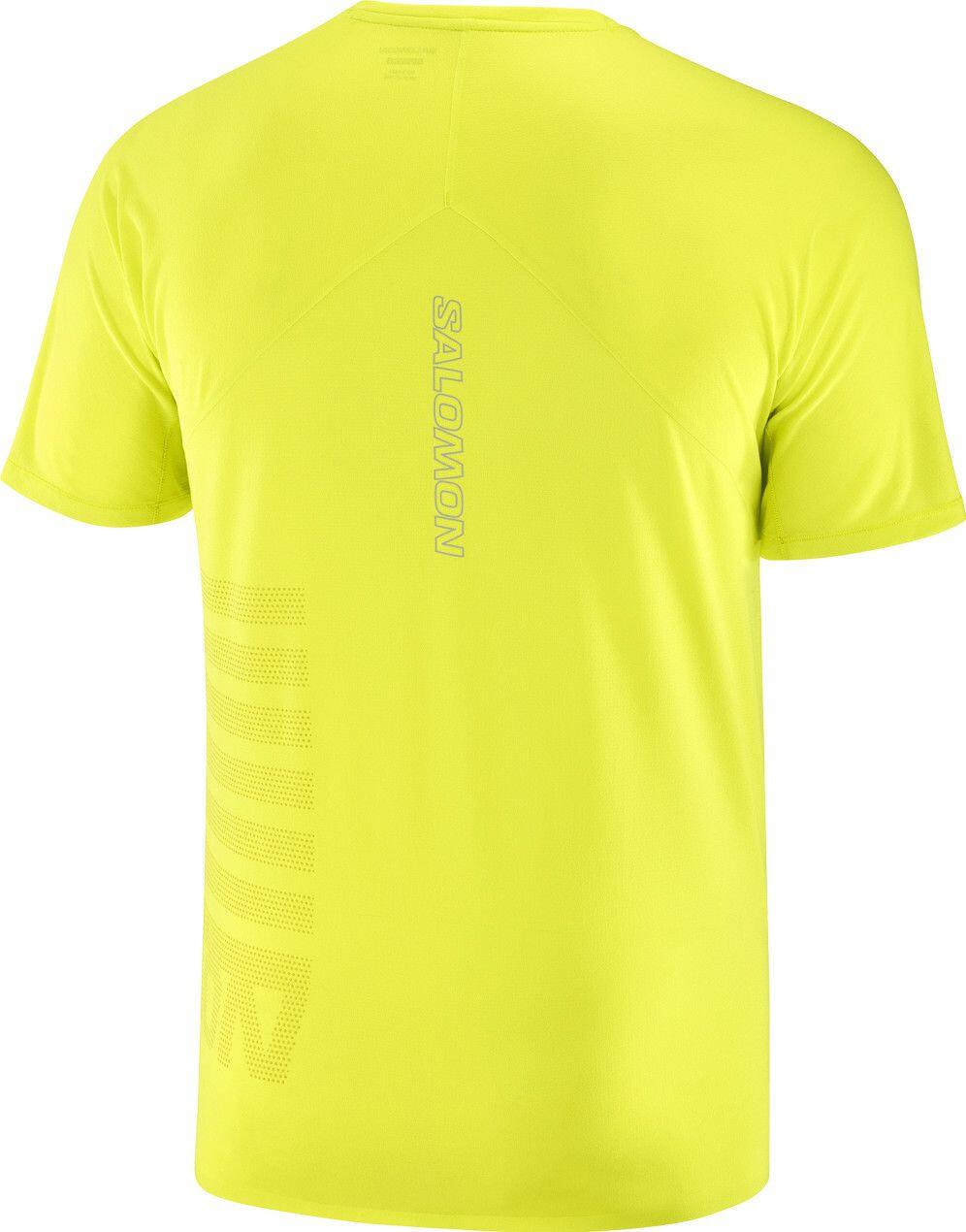 Camiseta de manga corta para hombre Salomon Sense Aero GFX Amarilla 4/4