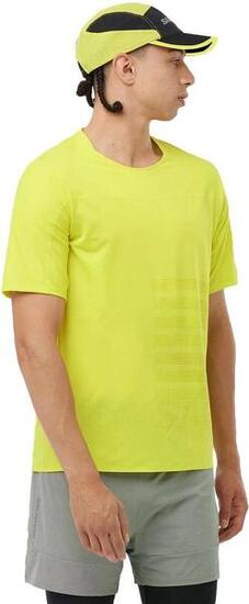 T-Shirt Running Salomon Sense Aero Graphic Jaune Homme