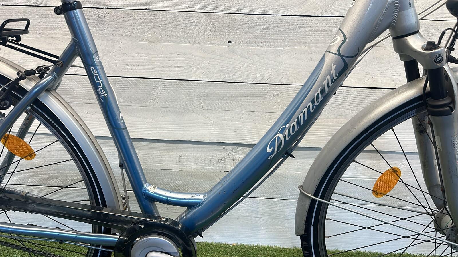 Stadsfiets 55 cm, blauw - 8 versnellingen 2/3
