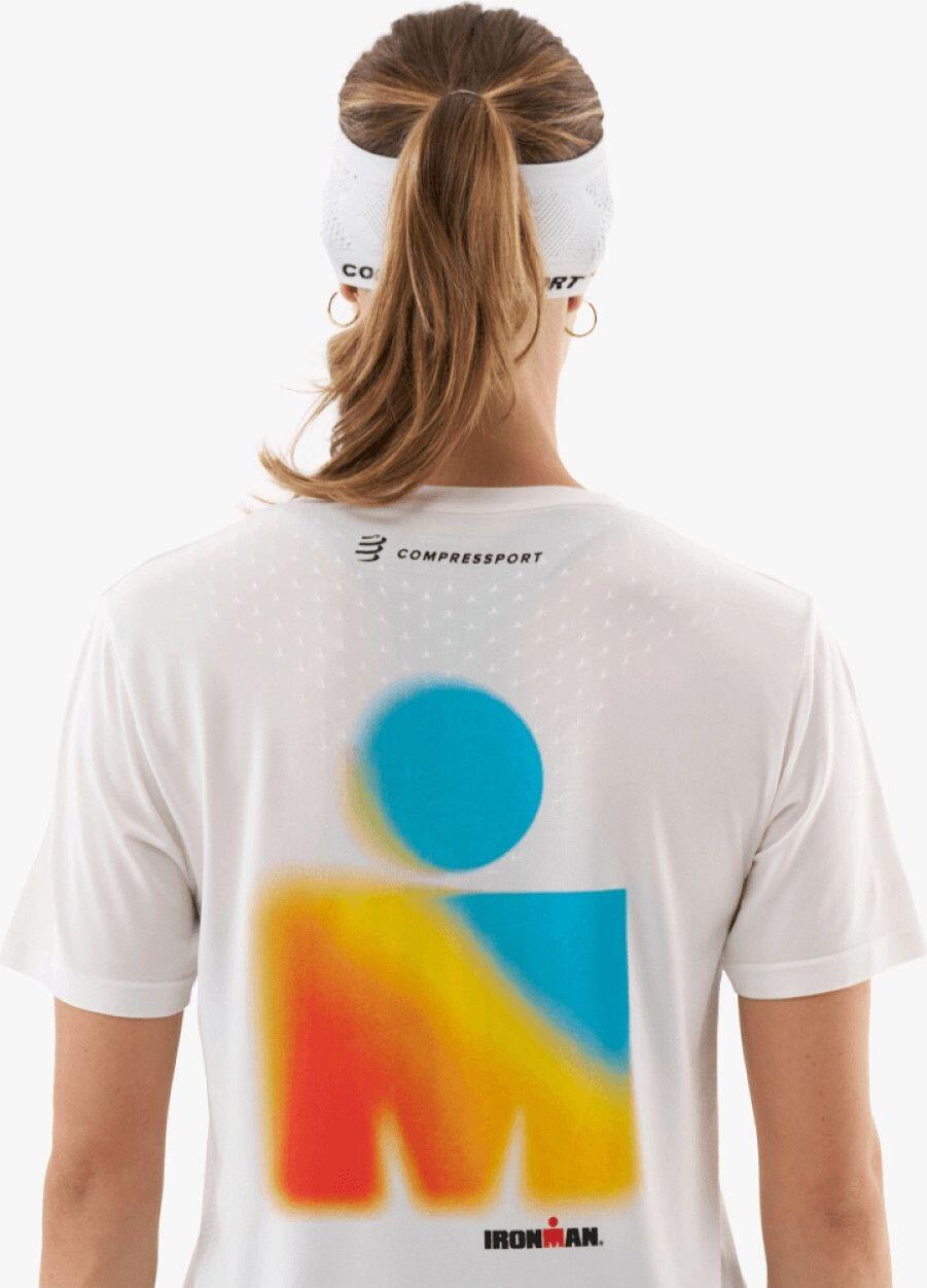 T-Shirt Running Compressport Training Ironman 2025 Blanc Femme 3/6