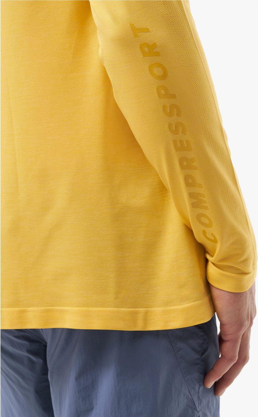 Maglia a manica lunga Compressport Performance Yellow Uomo 3/5