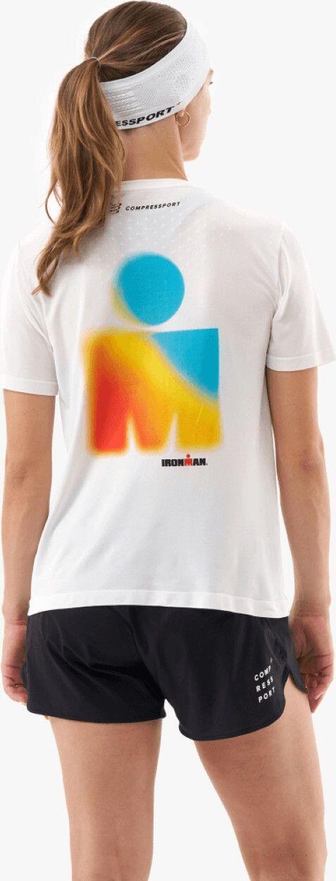 T-Shirt Running Compressport Training Ironman 2025 Blanc Femme 2/6