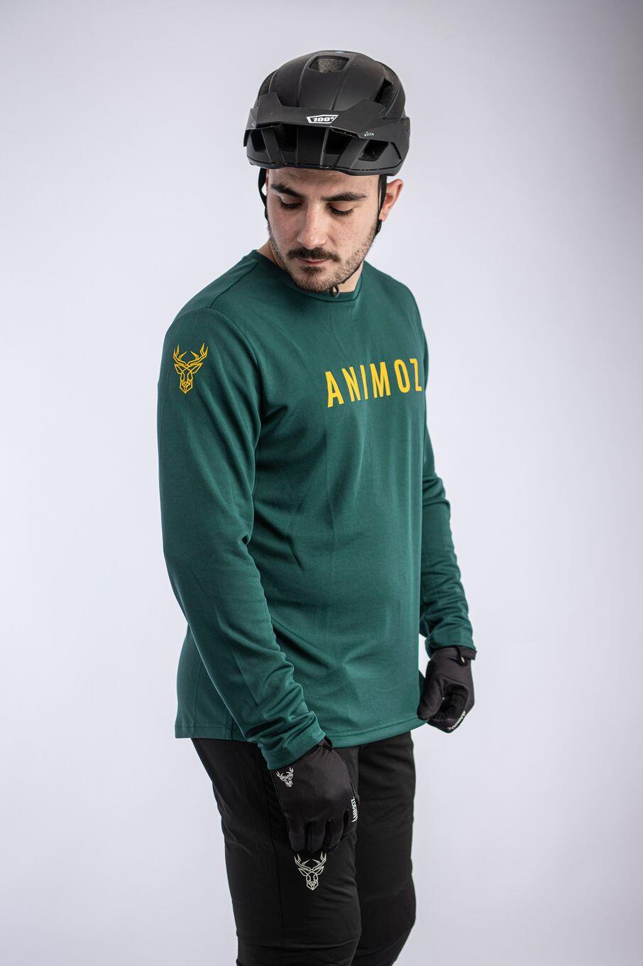 Maillot de manga larga Animoz Raw Green, hombre 2/4