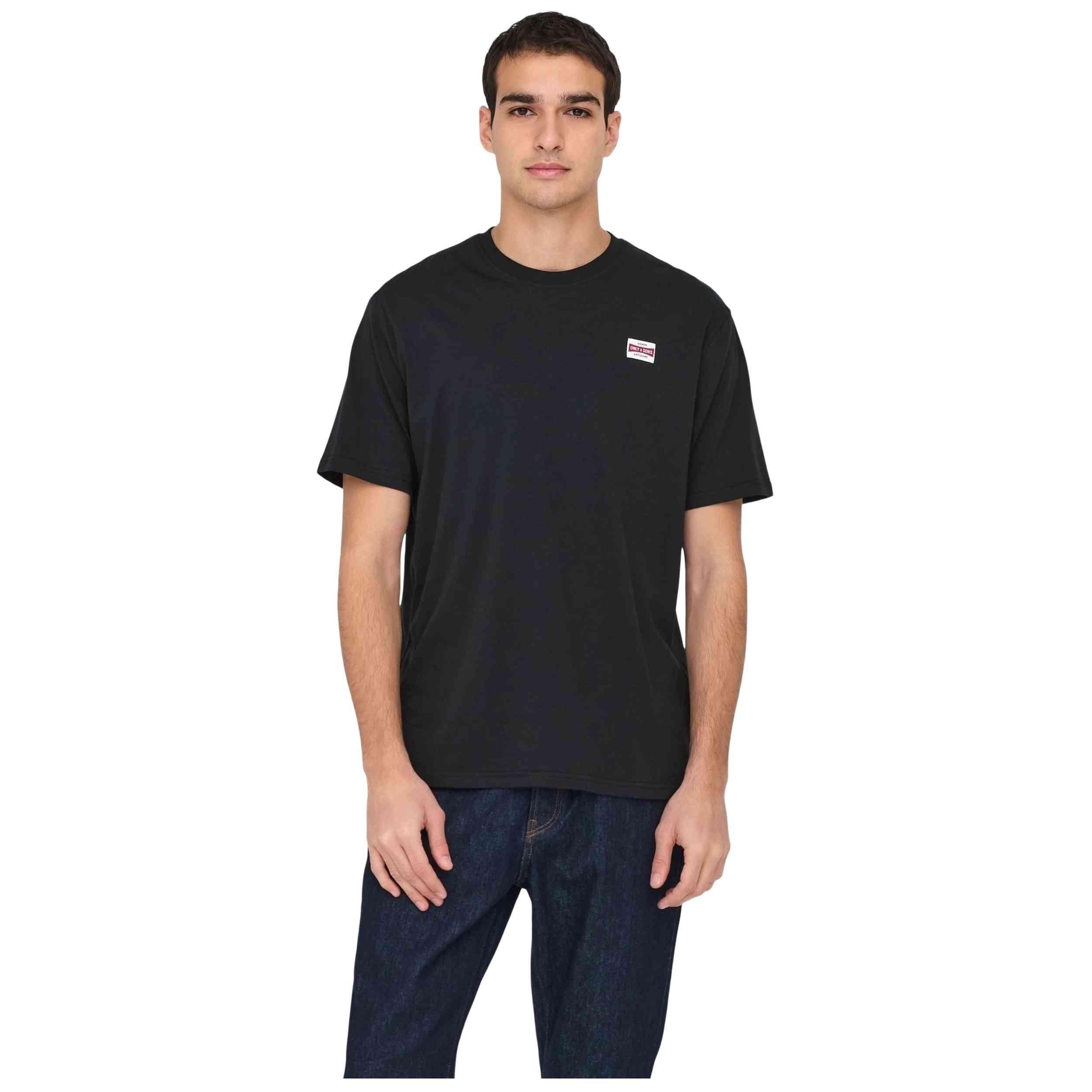 Maglia a maniche corte Only & sons modello 22033190-JETBLACKLOGO per uomini 3/5
