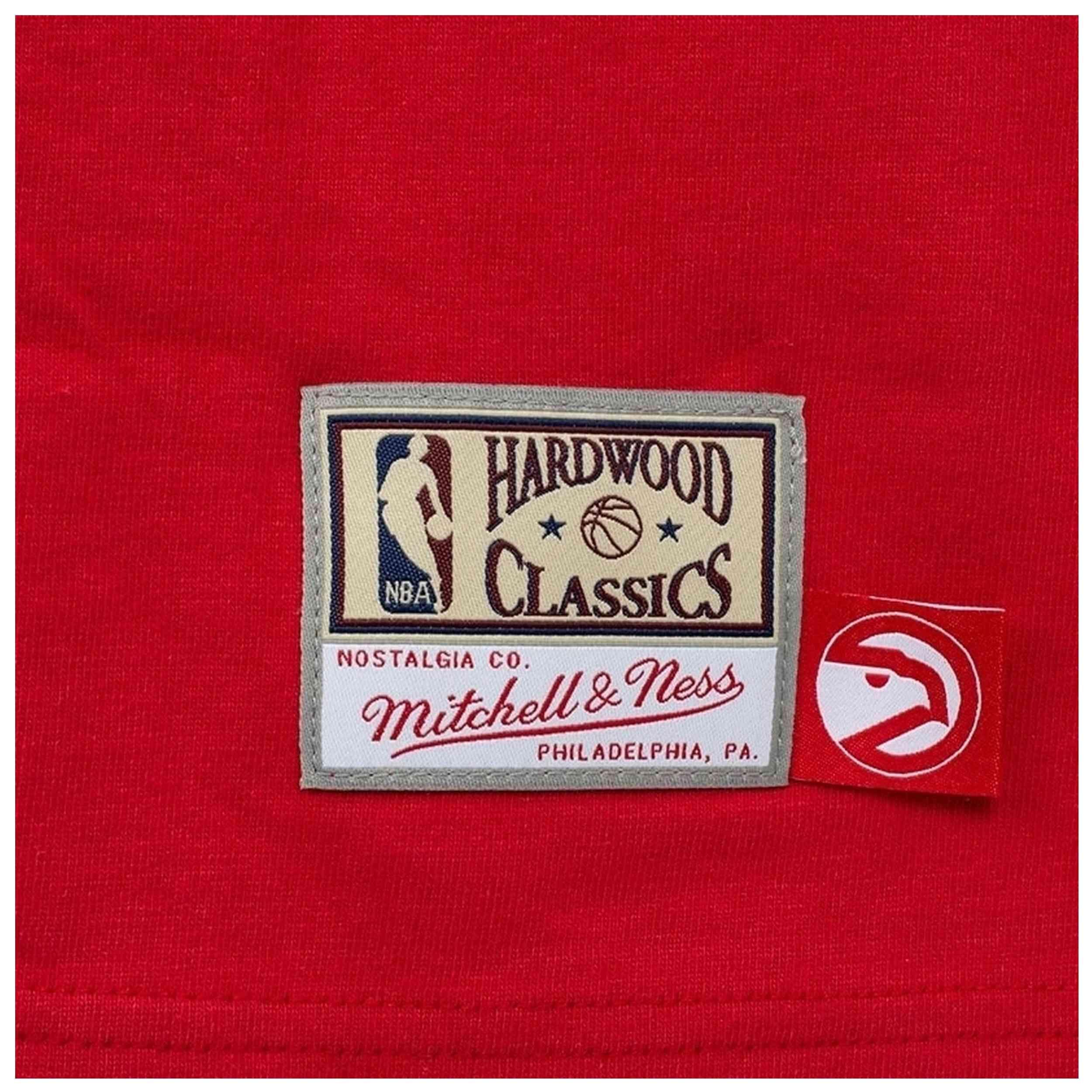 T-shirt met korte mouwen Mitchell & ness model Atlanta Hawks Red Big voor mannen 3/3