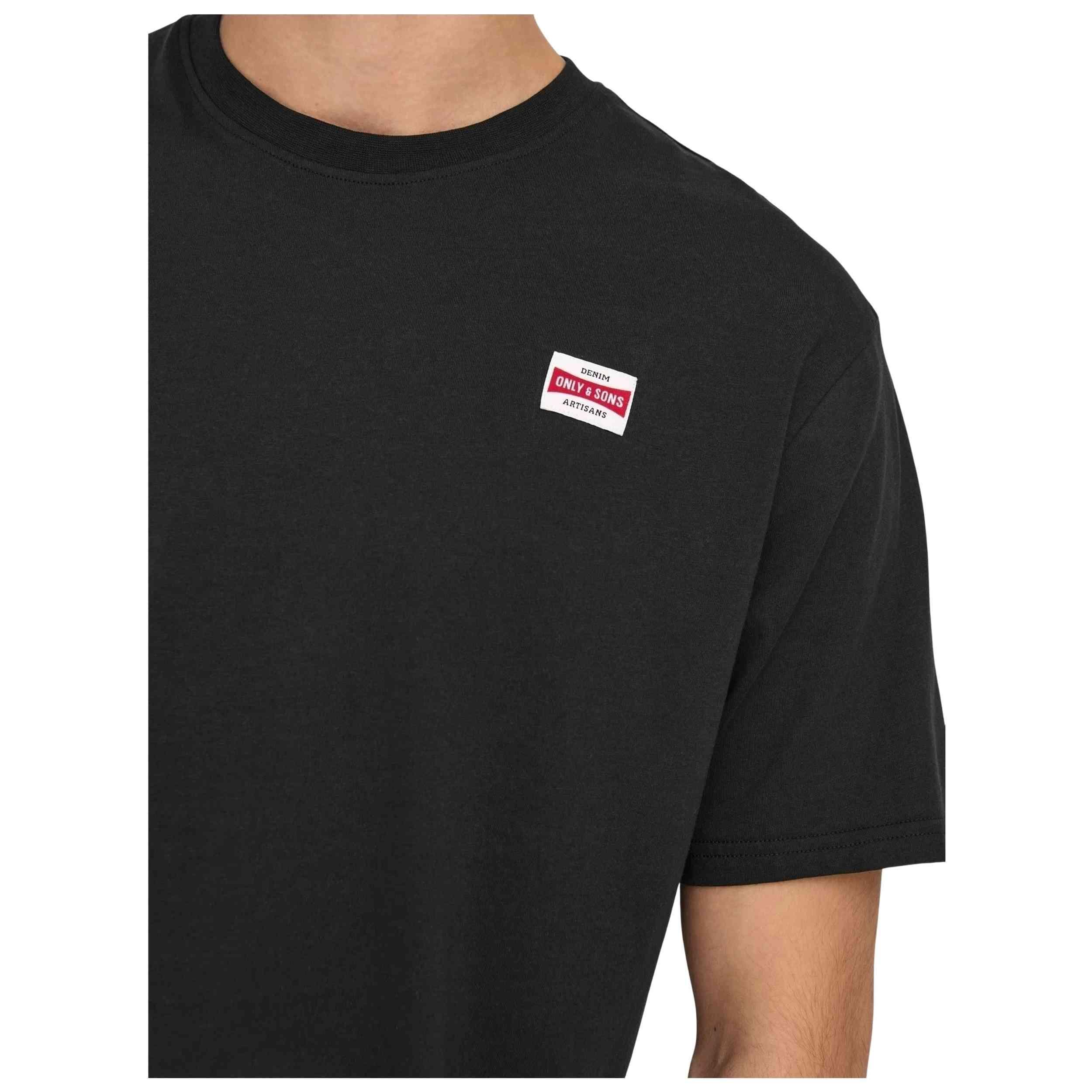 Maglia a maniche corte Only & sons modello 22033190-JETBLACKLOGO per uomini 5/5