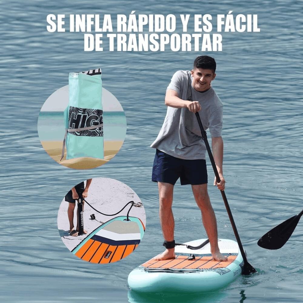 Planche de paddle gonflable Highpi 320x78x15cm (10'6"x31"x6") 3/7