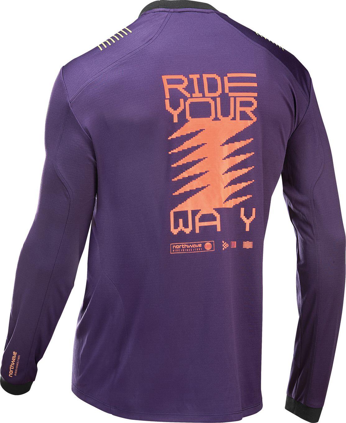 Northwave Sharp Maglia a maniche lunghe Viola/Arancione 2/2