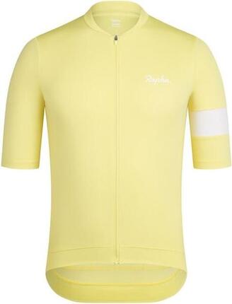 Maillot manches courtes Rapha Core Jersey Jaune/Blanc Homme