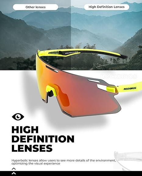 ROCKBROS Fahrradbrille Polarisierte Sportsonnenbrille UV400 3/5