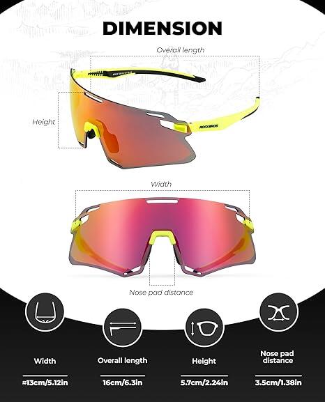 ROCKBROS Fahrradbrille Polarisierte Sportsonnenbrille UV400 2/5