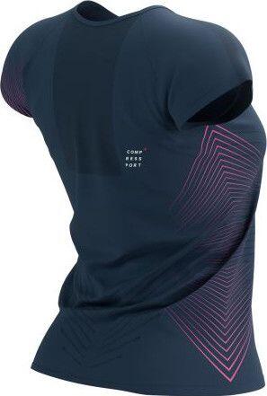 Compressport Performance Women's Short Sleeve Jersey Blue/Pink 2/5