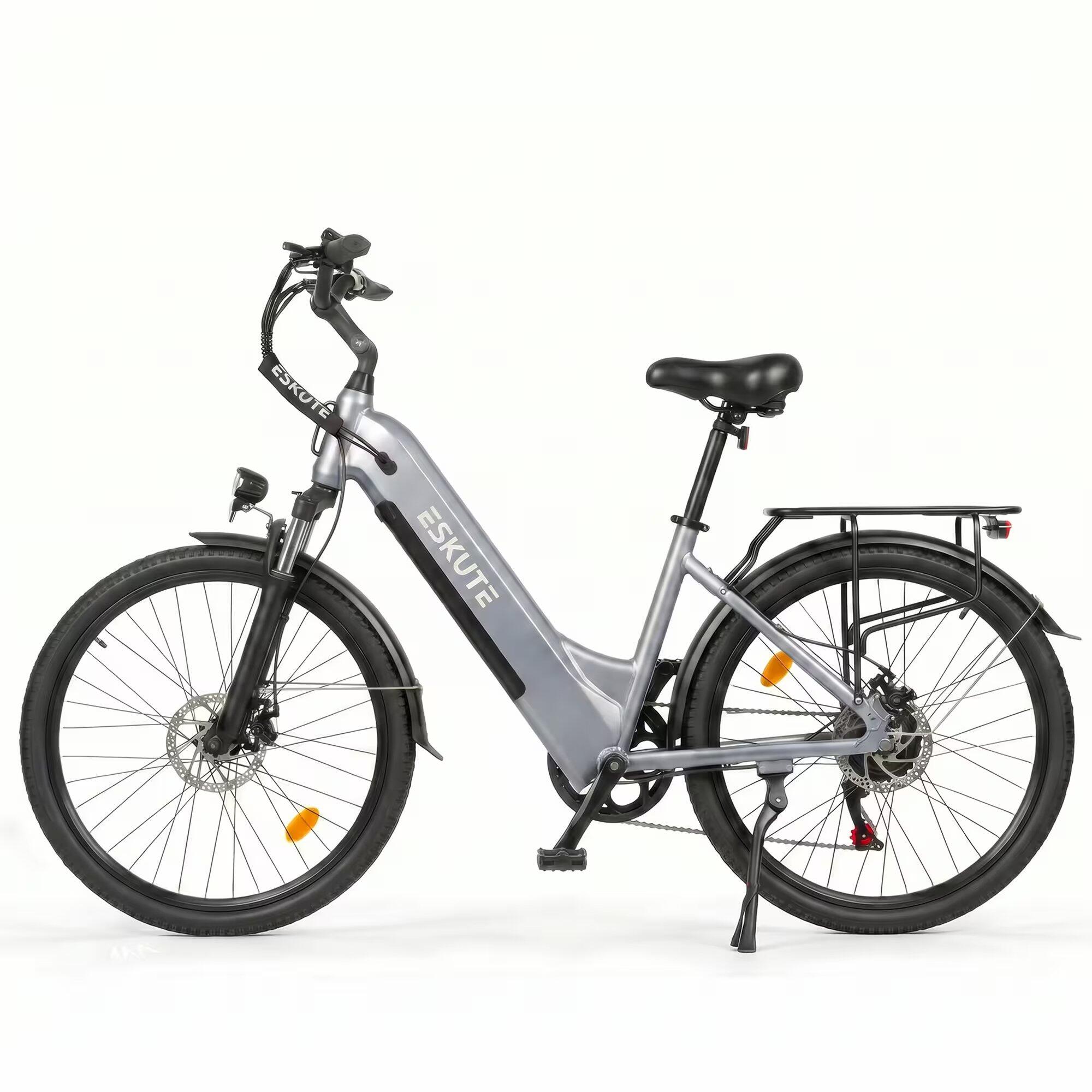 Bici elettrica C202 26", motore 250W, batteria rimovibile 48V 17,5Ah, 7 marce 2/4