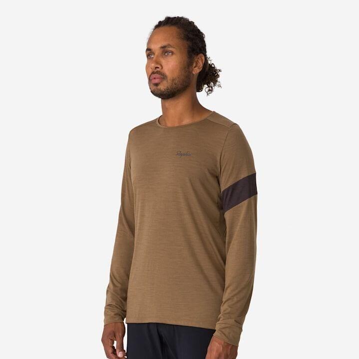 Maillot Manches Longues Rapha Trail Merino Marron / Noir 3/6