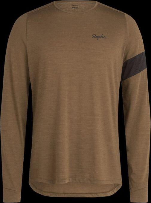 Maillot Manches Longues Rapha Trail Merino Marron / Noir 5/6