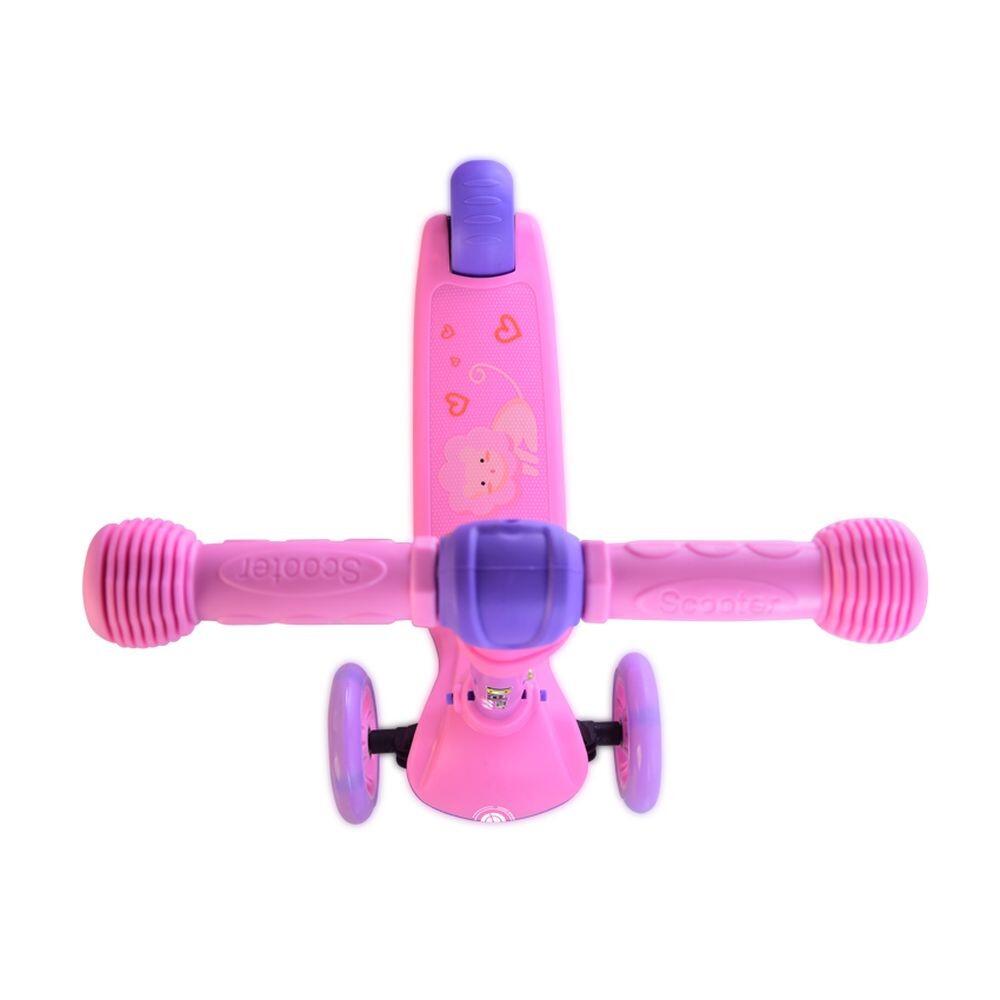 Infantil Paseo Patinete TAMTAM luces efecto luminoso ABEC Pink 3/5