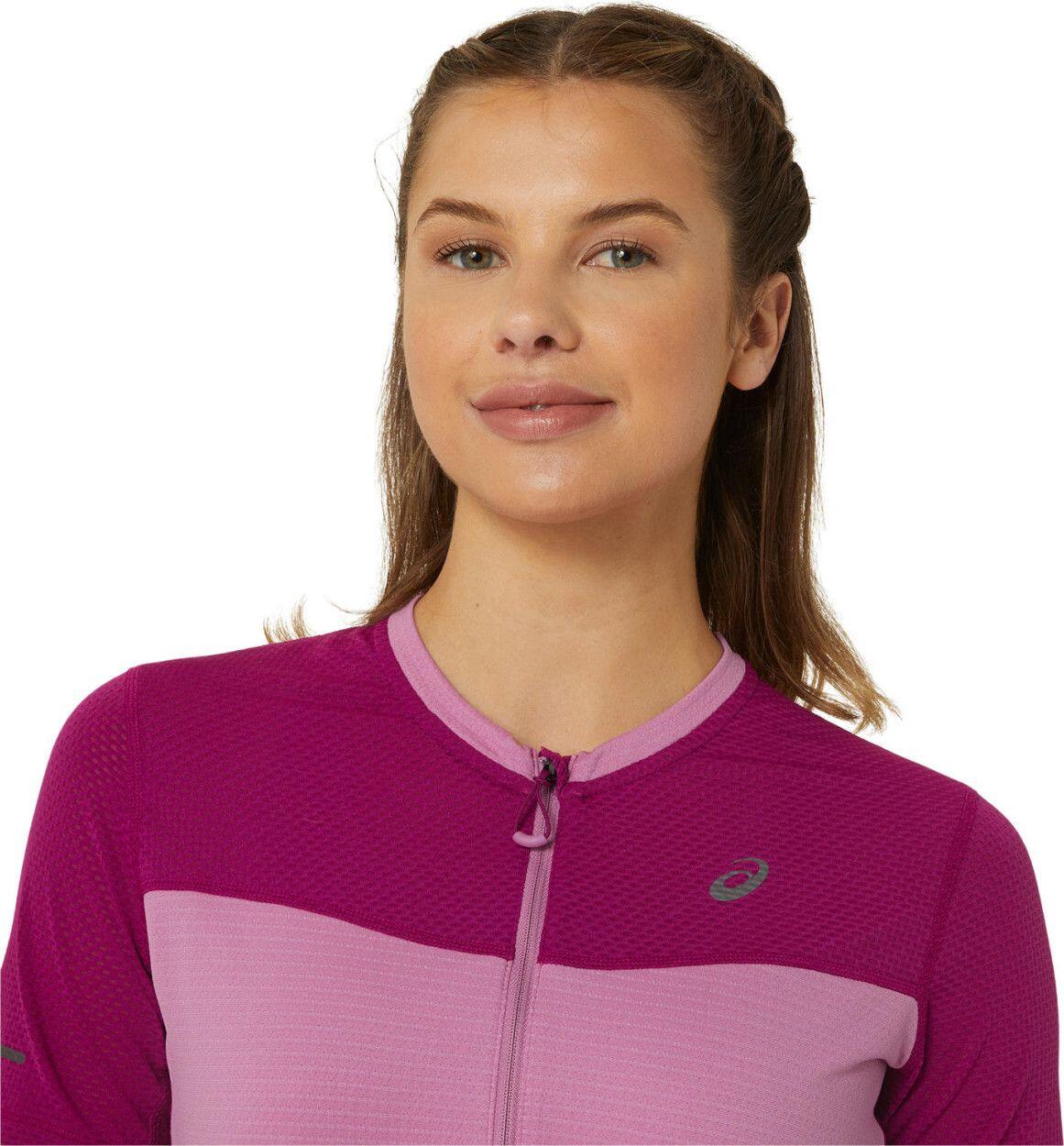 Dames Asics Fujitrail Run Short Sleeve Jersey Roze 3/5
