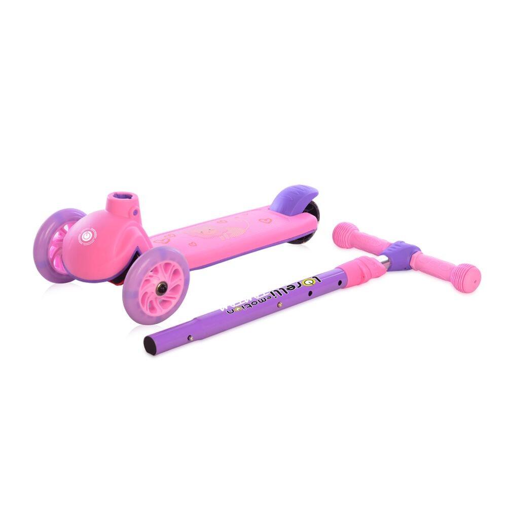 Infantil Paseo Patinete TAMTAM luces efecto luminoso ABEC Pink 4/5