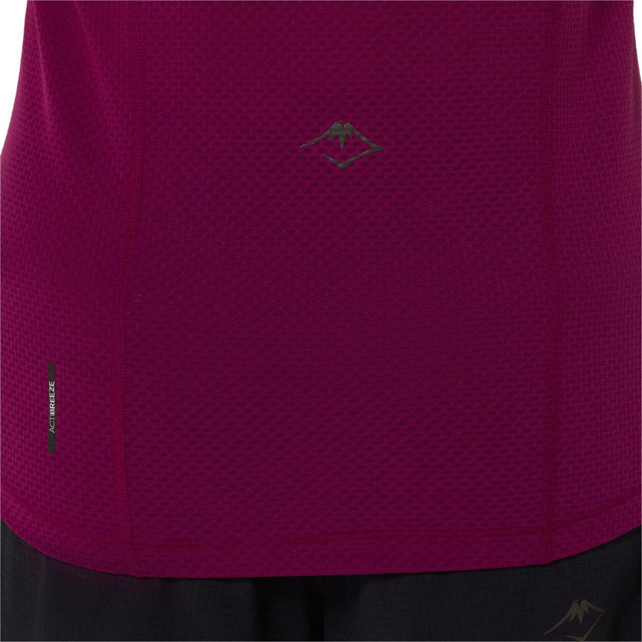 Dames Asics Fujitrail Run Short Sleeve Jersey Roze 5/5