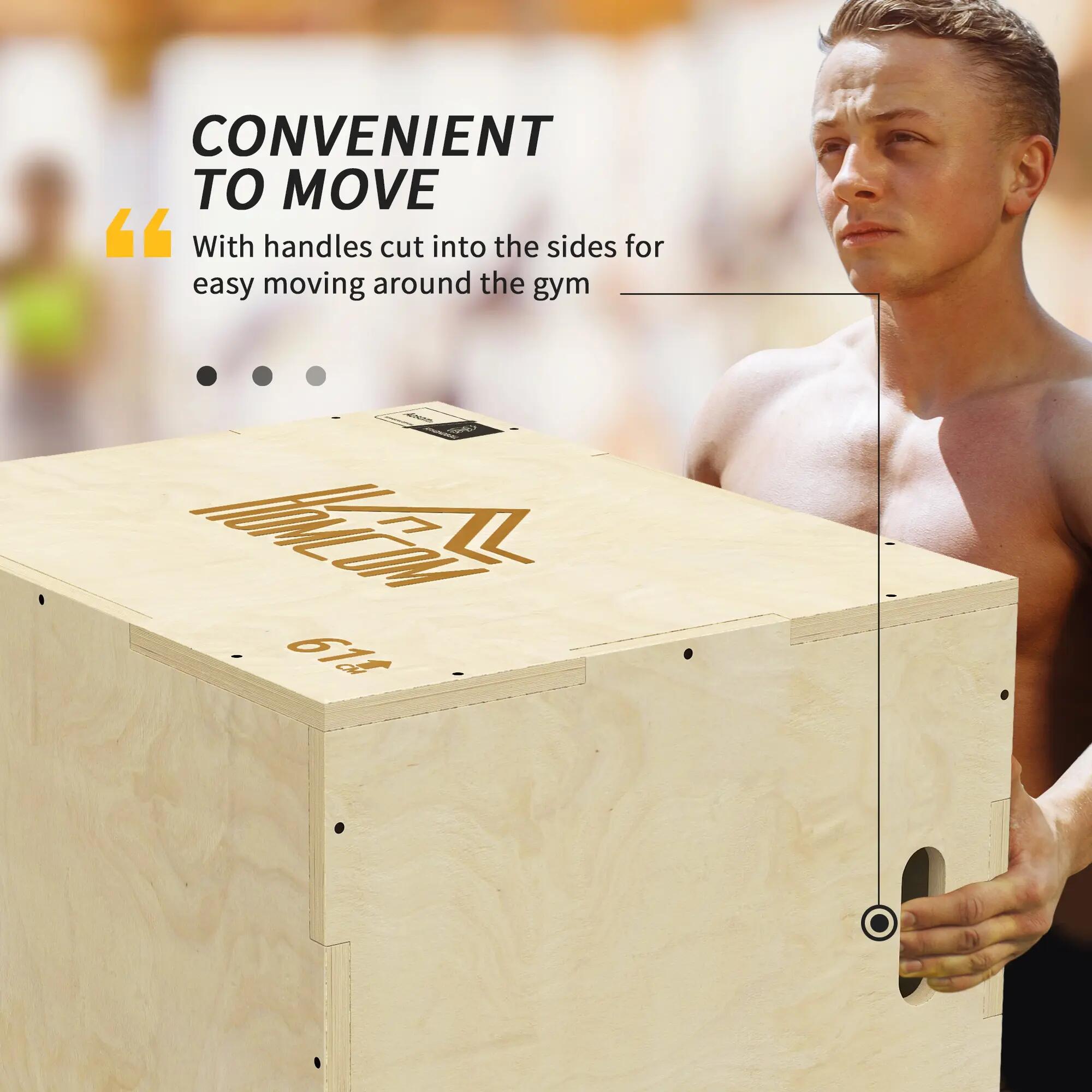 Box jump pliométrie - collaboration Aosom.fr x FFHandball - bois 5/5