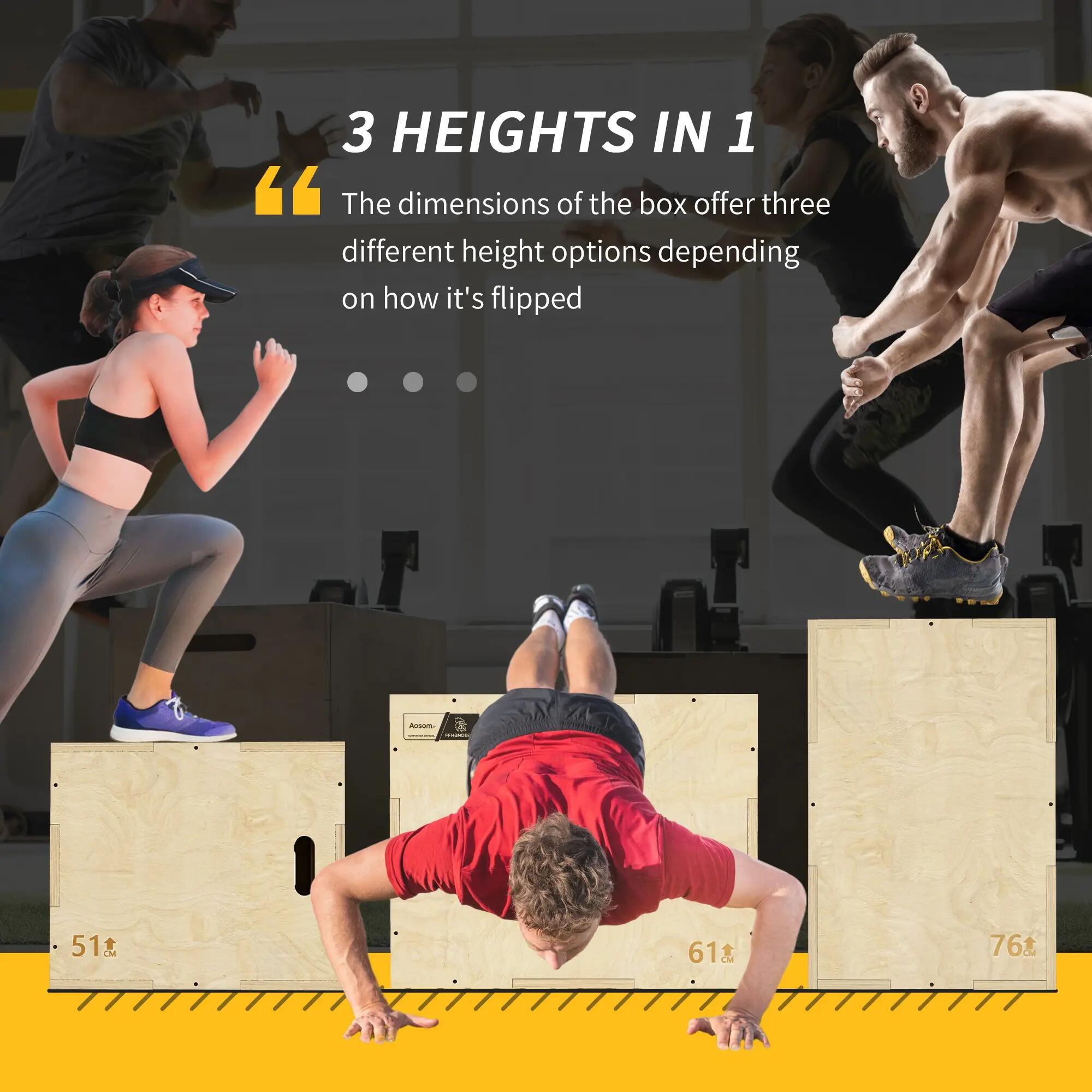 Box jump pliométrie - collaboration Aosom.fr x FFHandball - bois 4/5