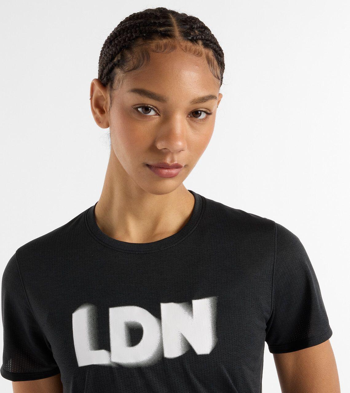 T-Shirt Running New Balance Athletics London Noir Femme 6/7