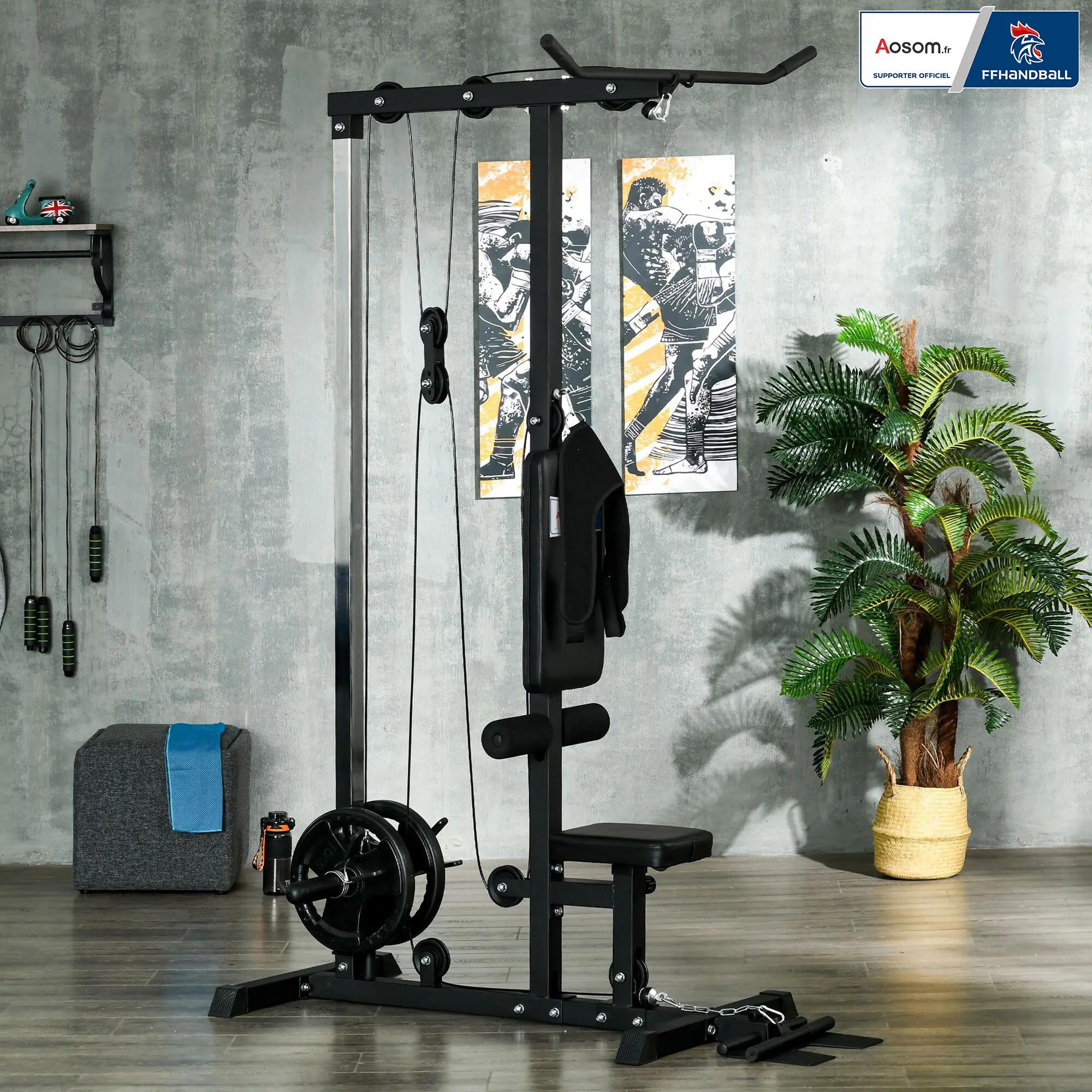 Station de musculation pour tirage poitrine - collab. Aosom.fr x FFHandball 2/5