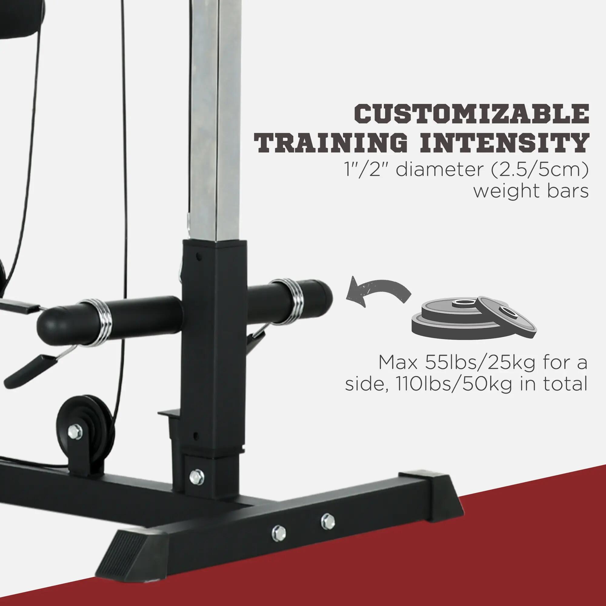Station de musculation pour tirage poitrine - collab. Aosom.fr x FFHandball 4/5
