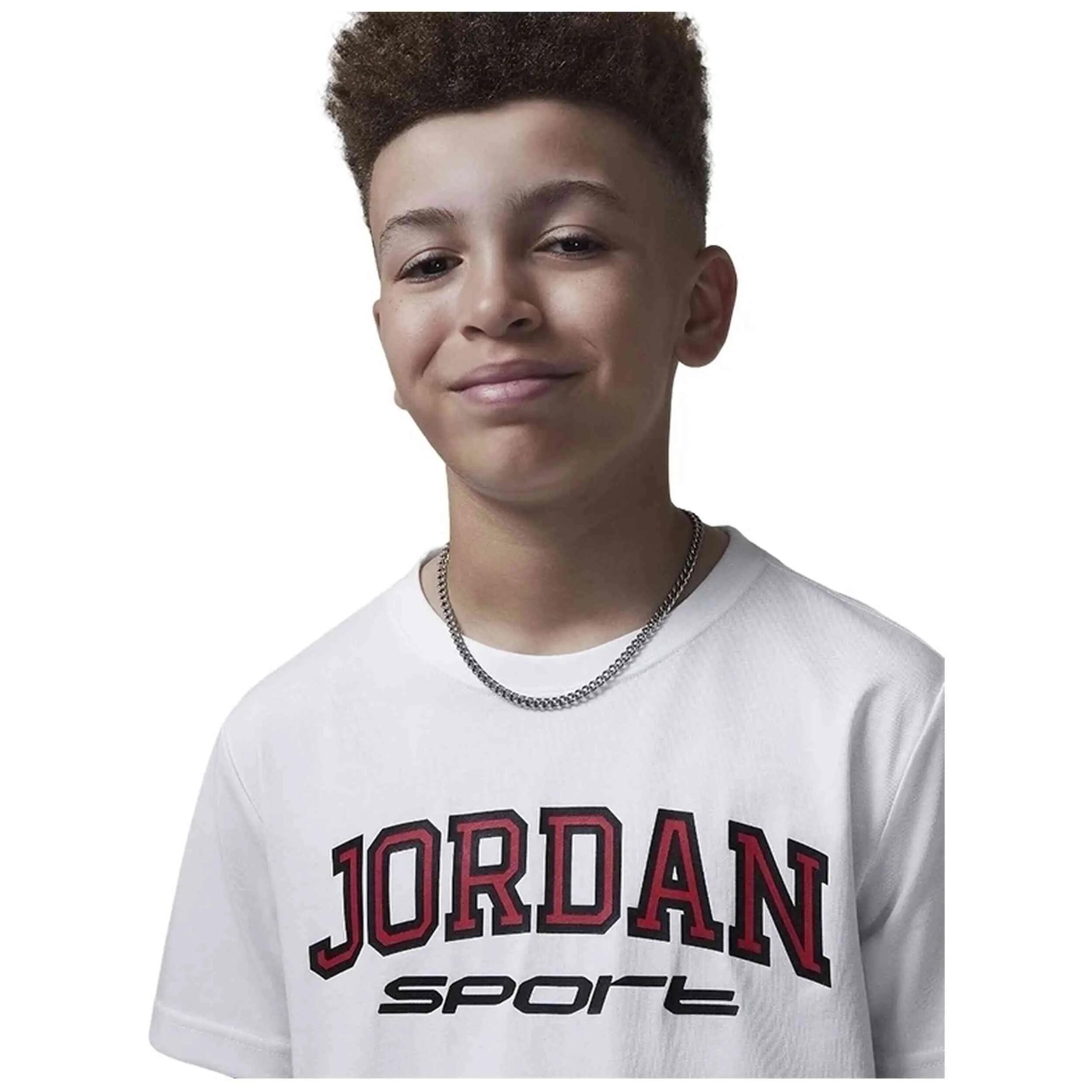 Camiseta de manga corta Jordan modelo 95D487-001 para niños 2/5