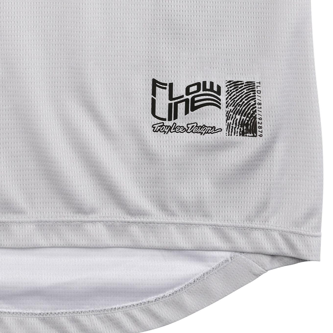 Camiseta de manga larga juvenil Troy Lee Designs Flowline Gris/Rojo 3/3